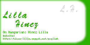 lilla hincz business card